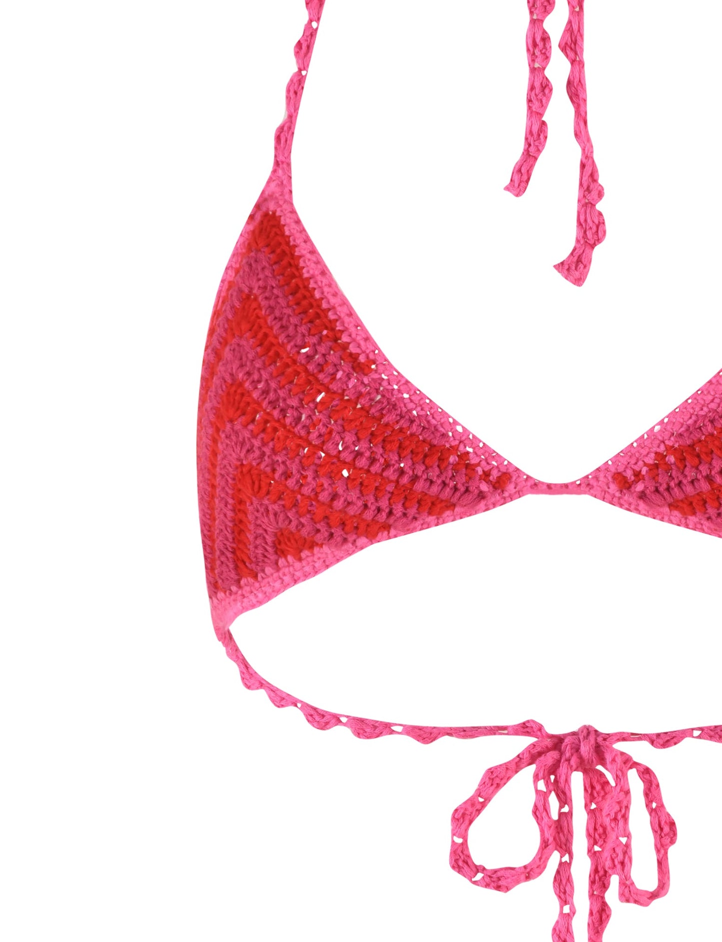 CORA BIKINI TOP - PINK : STRIPE