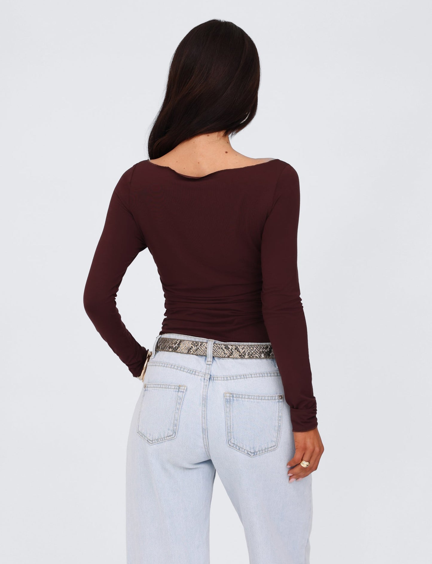 BIANKA TOP - BROWN : CHOCOLATE