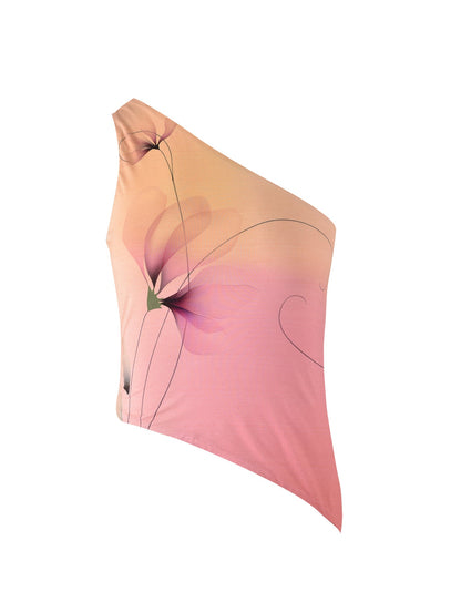 DREW TOP - MULTI : MACRO FLORAL : GRADIENT FLORAL