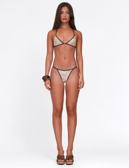 DIANA BIKINI BOTTOM - NEUTRAL : ANIMAL : ANIMAL MARBLE