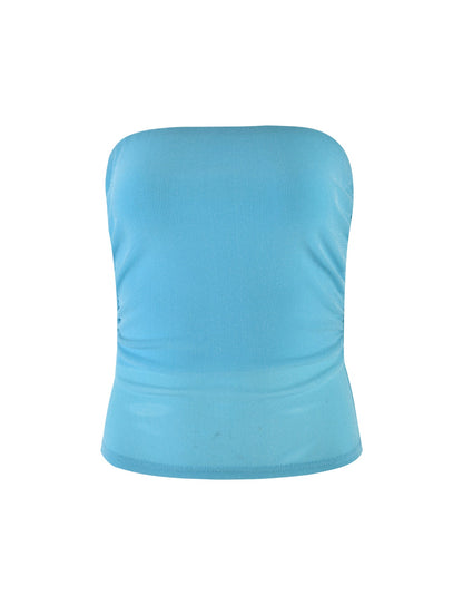 HARRIETT TUBE TOP - BLUE : BLUE SPARKLE