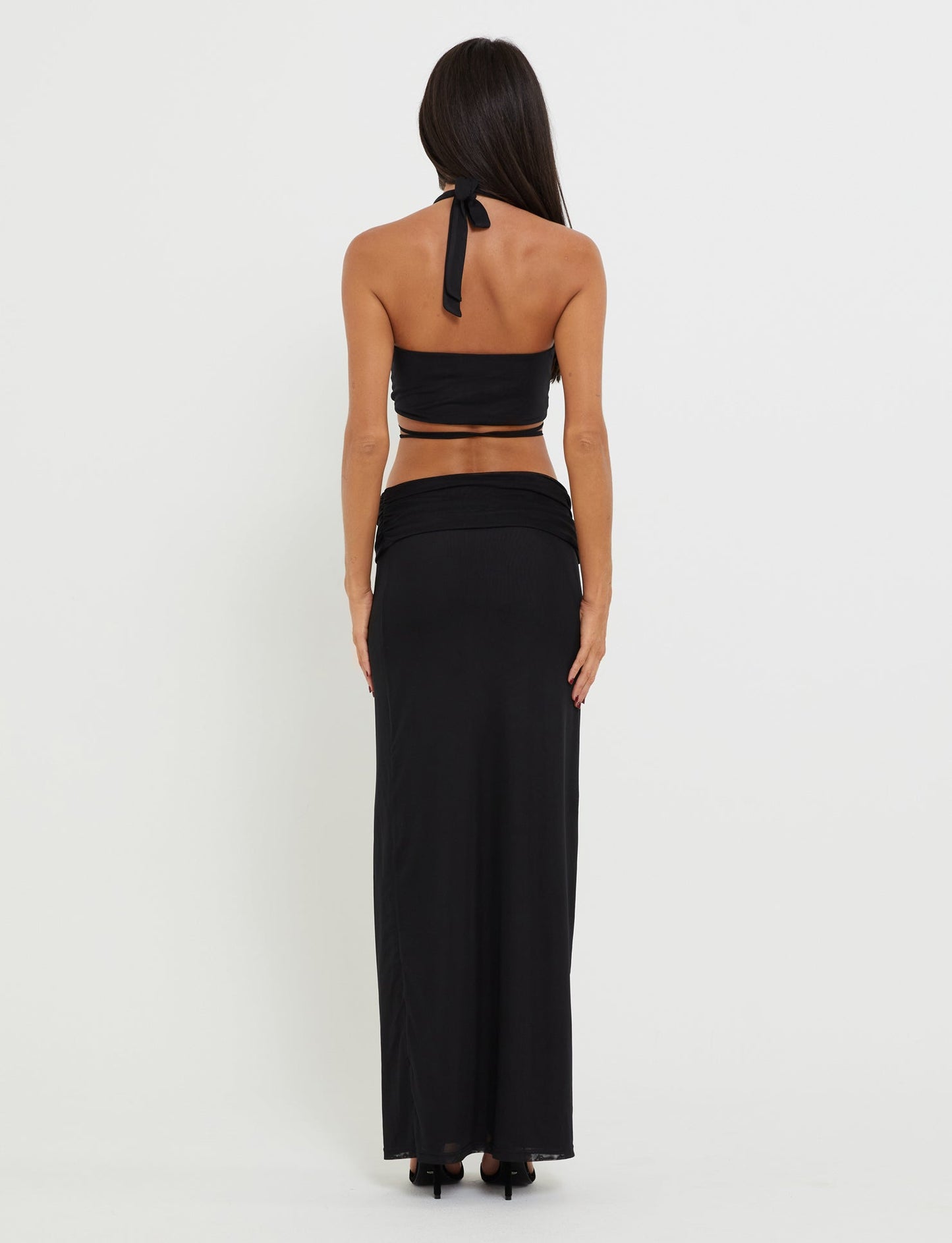 CYNTHIA MAXI SKIRT - BLACK