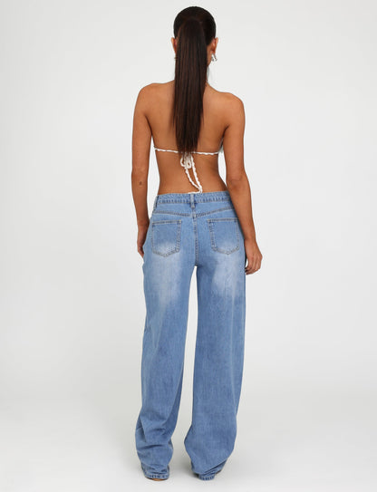 AVEREE JEAN - BLUE : MID WASH