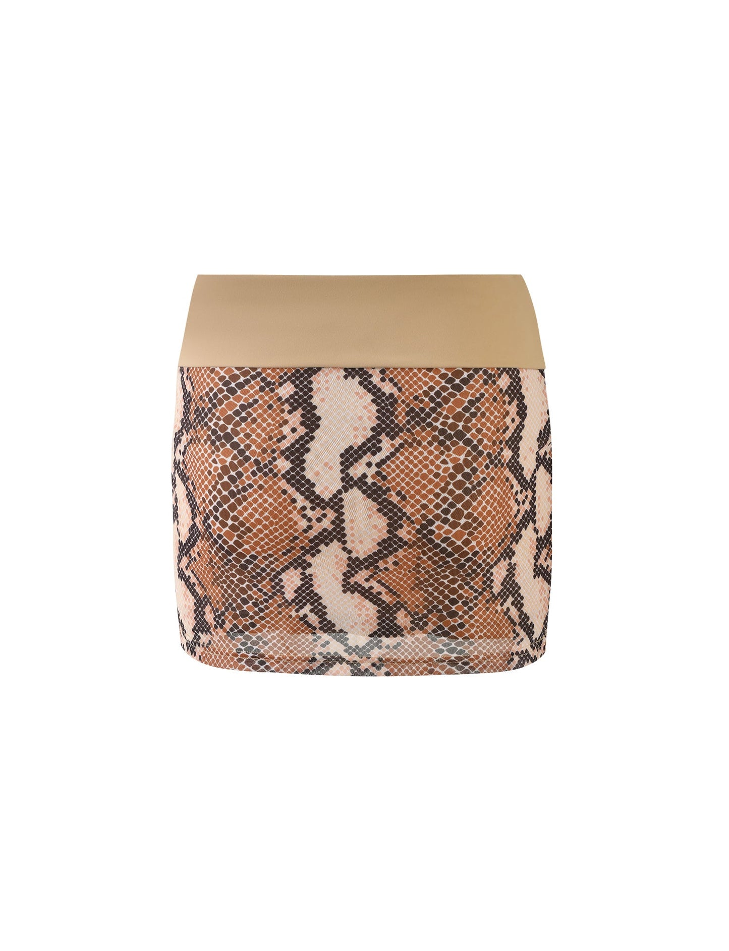FALLON SKIRT - BROWN : SNAKE