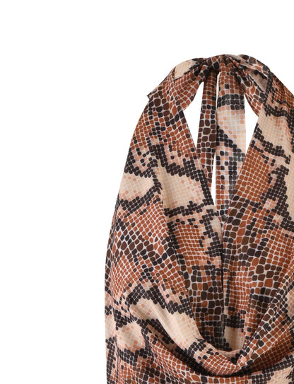 CATALINA DRESS - BROWN : SNAKE