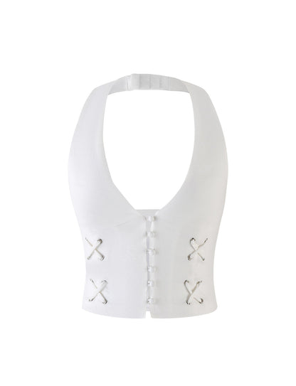 HALSEY TOP - WHITE : CREAM