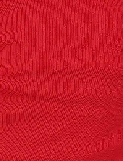 HARRIETT RIB TUBE TOP - RED