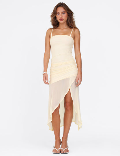 COVE MIDI DRESS - YELLOW : BUTTER