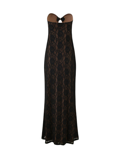 CECILY LACE MAXI DRESS - BLACK