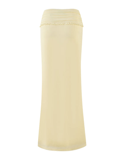 GINNY MAXI SKIRT - YELLOW : LEMON