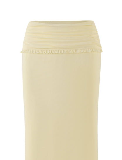 GINNY MAXI SKIRT - YELLOW : LEMON