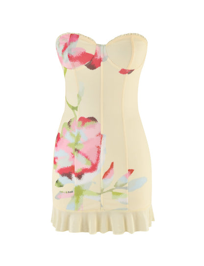 HOLLIS DRESS - YELLOW : FLORAL : FEMME FLORAL