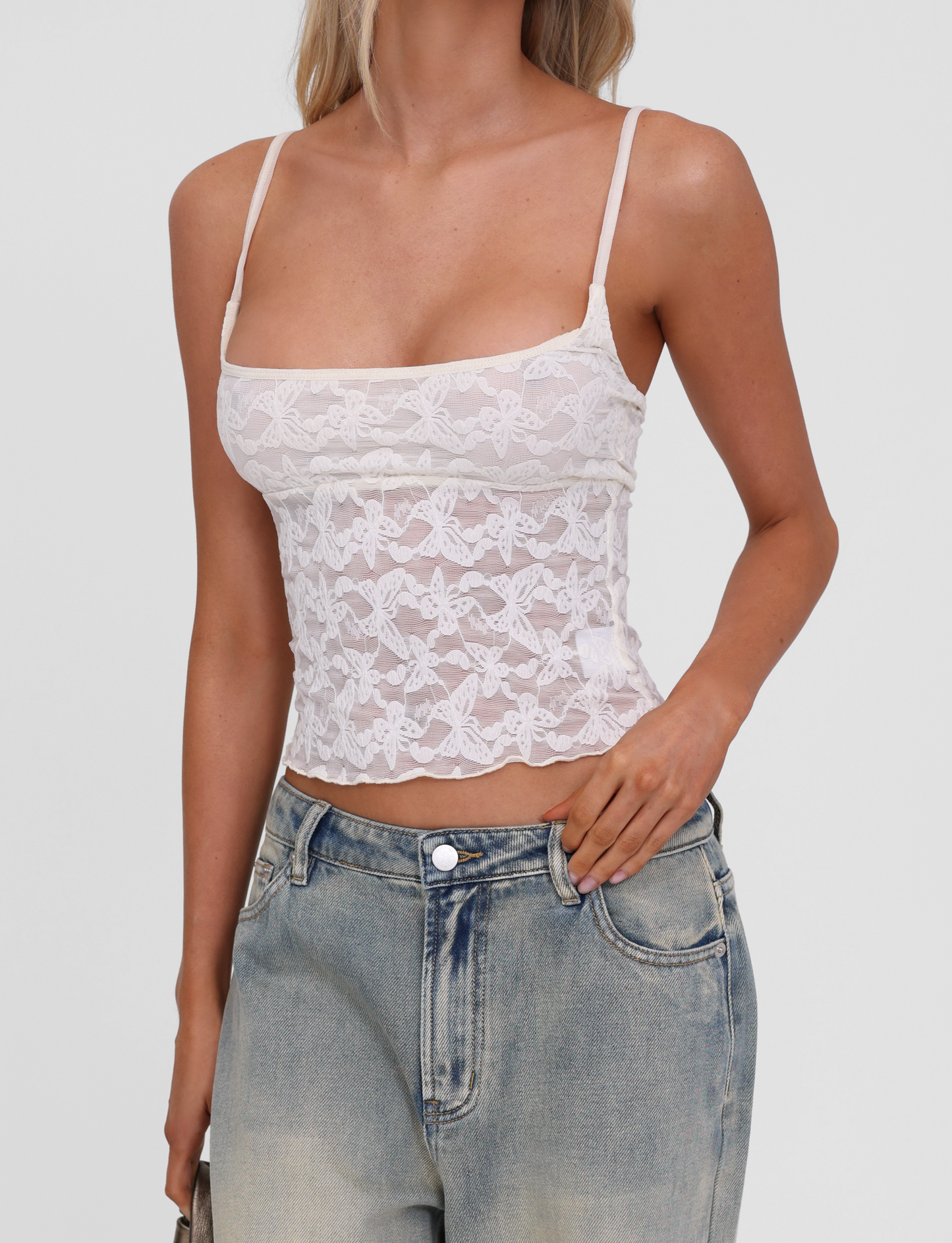 GIULIA 2PC TOP - IVORY LACE