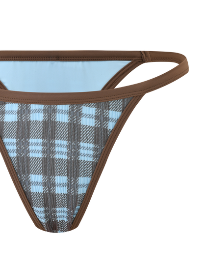 CITRINE BIKINI BOTTOM - BLUE CHECK