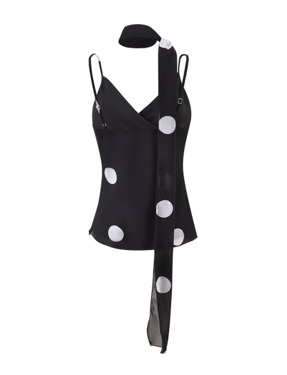 AYDIN SCARF TOP - BLACK