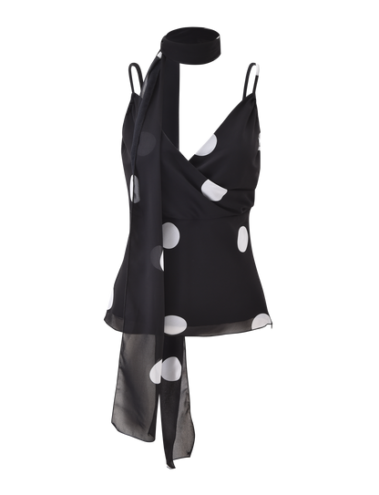 AYDIN SCARF TOP - BLACK
