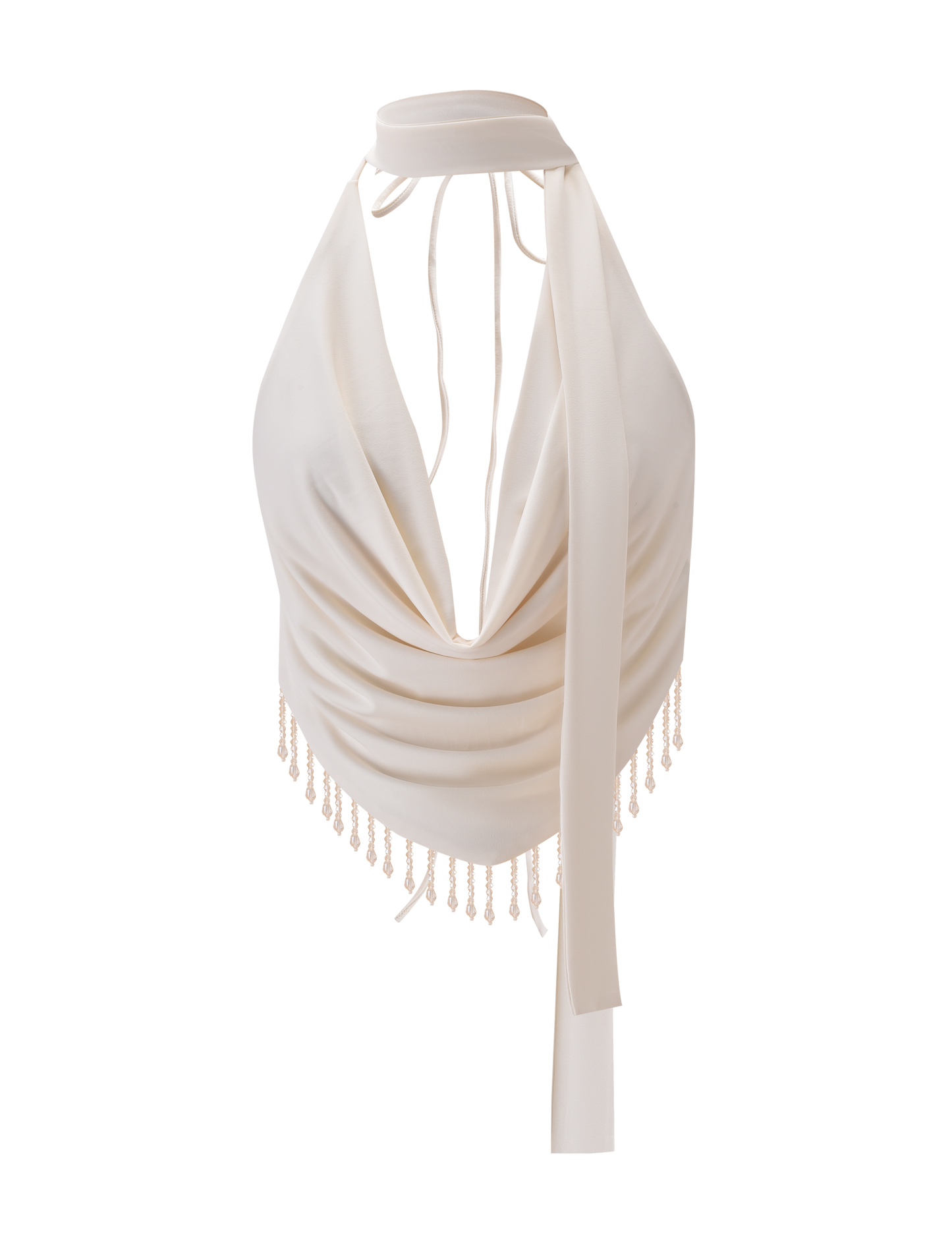 AUBRIELLA TASSLE TOP - CREAM