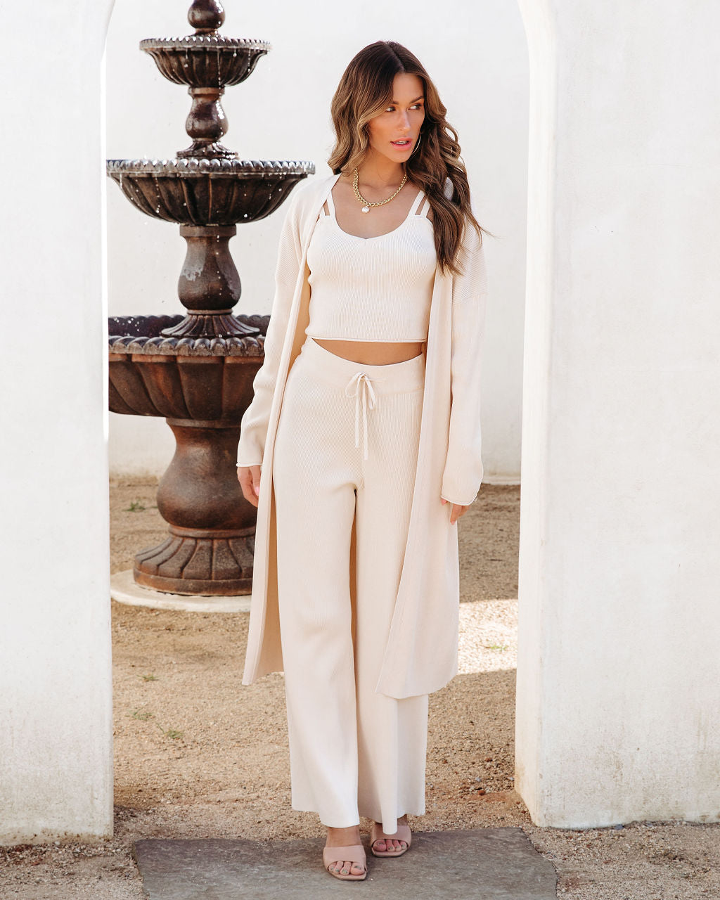 Effortlessly Chic Ribbed Tank - Cream