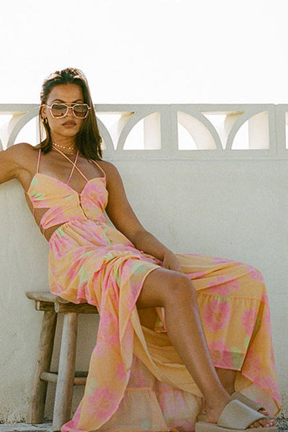 SAMPLE-Baila Maxi Dress - Painted Flower